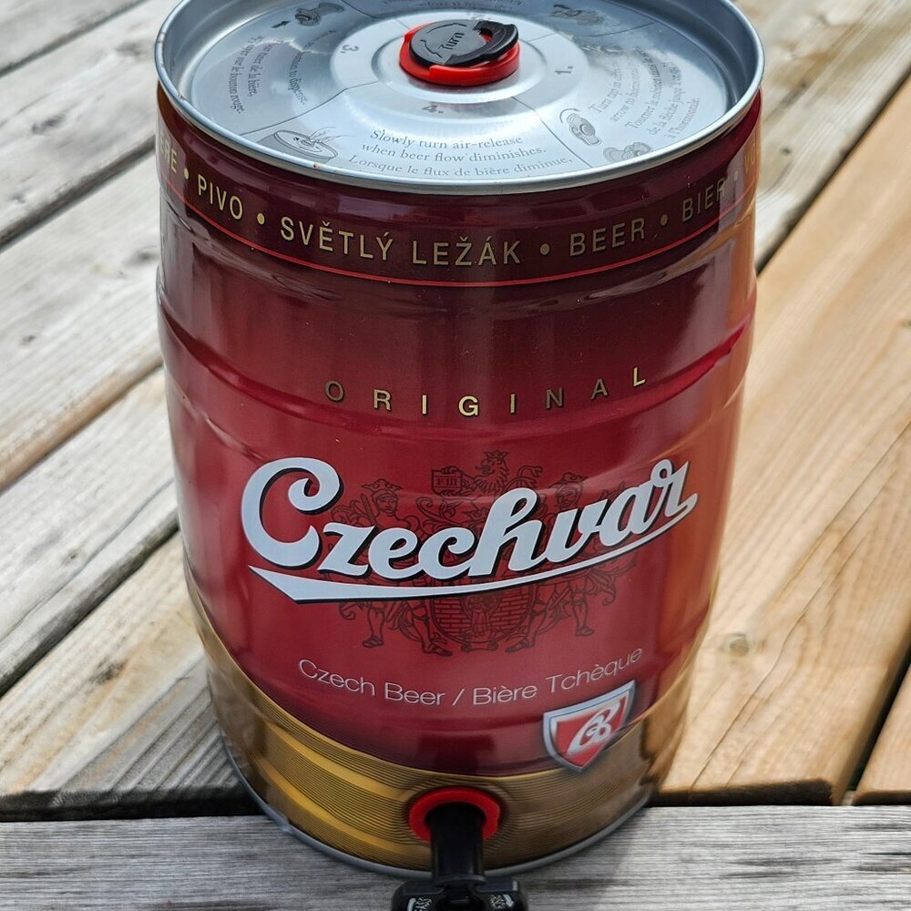 ORIGINAL Czechvar Lager 5L Beer Keg EMPTY Czech Beer Metal KEG